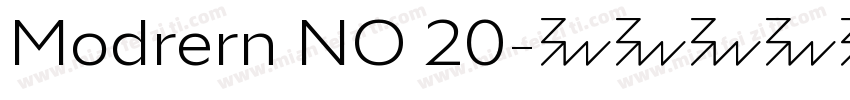 Modrern NO 20字体转换
